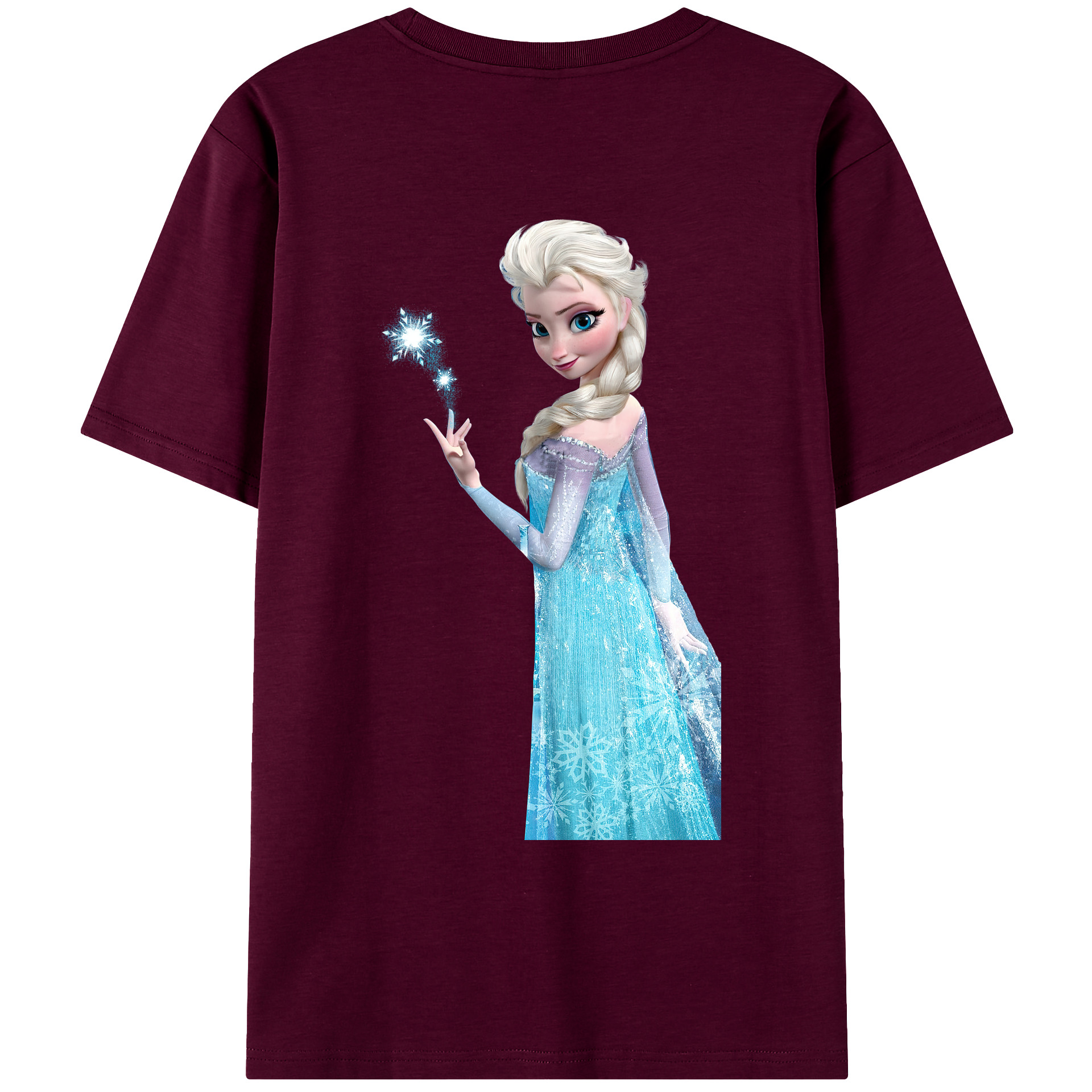 （画像用） アナと雪の女王 アンナ エルサ Frozen Anna Elsa レディース半袖Tシャツ(バックプリント)
